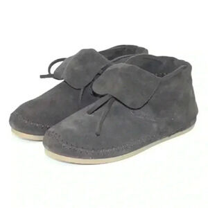 EUC TOMS Zahara Suede Moccasin Lace-Up Flat Booties
Chocolate Brown Women’s 9